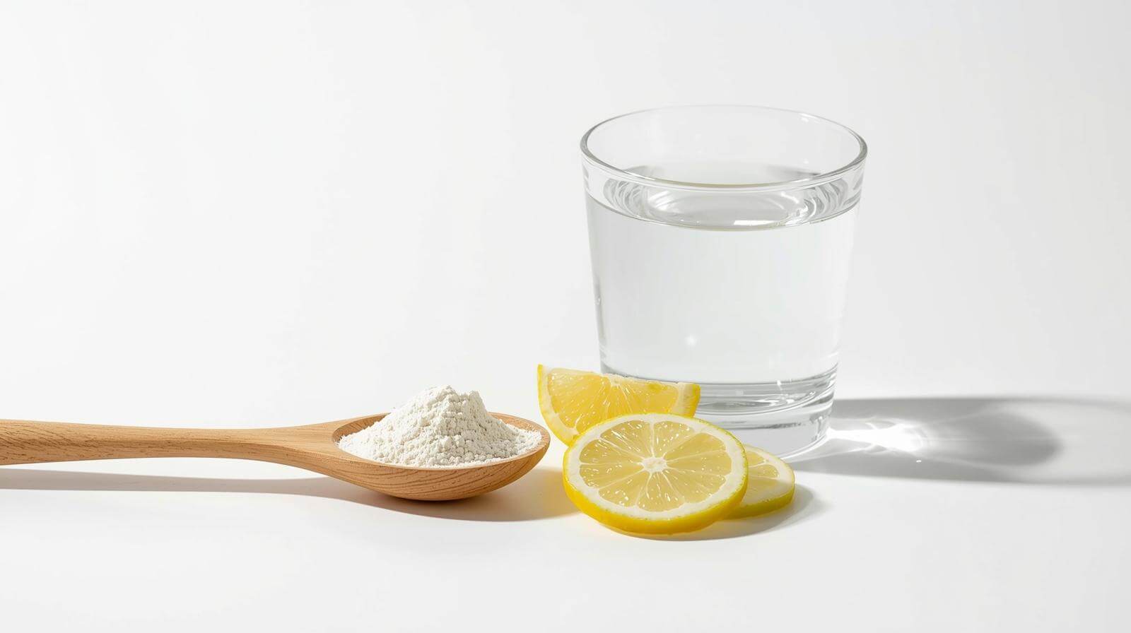 Nahaufnahme eines Scoops mit weißem Supplementpulver über einem Shaker
