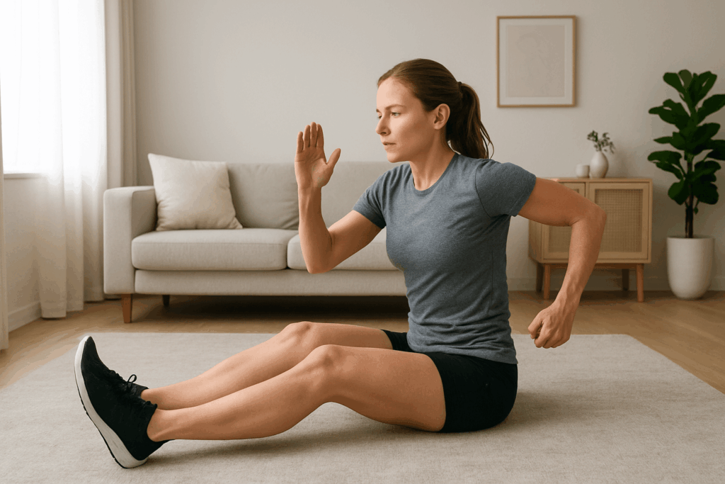 Arm-Sprints im Sitzen als fußfreies Cardio-Training