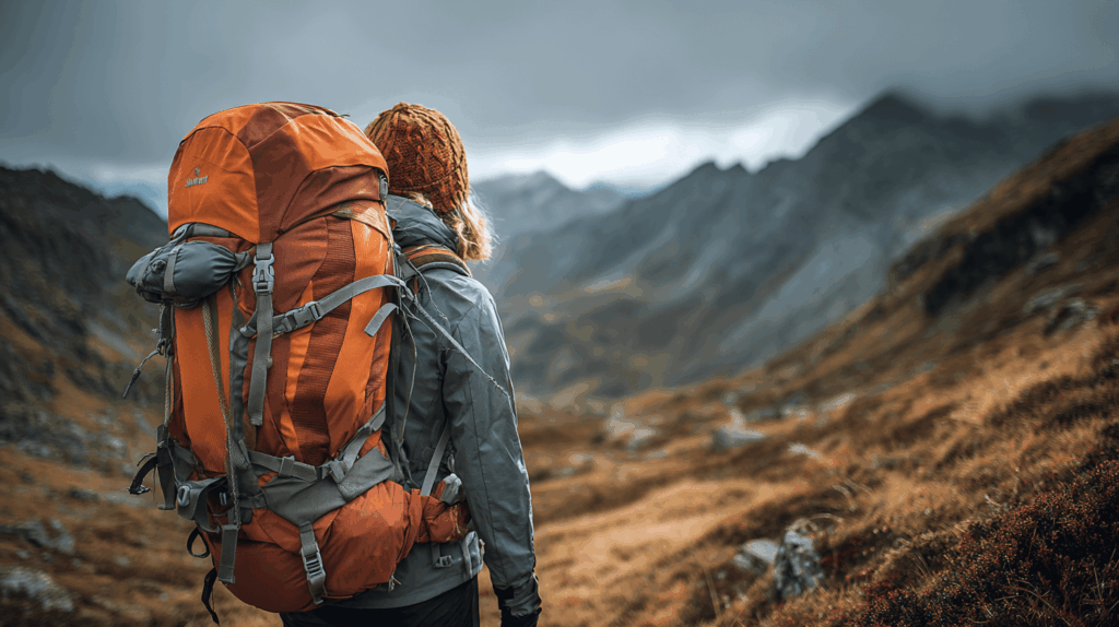 Trekkingtour mit Wanderrucksack 55+ Liter