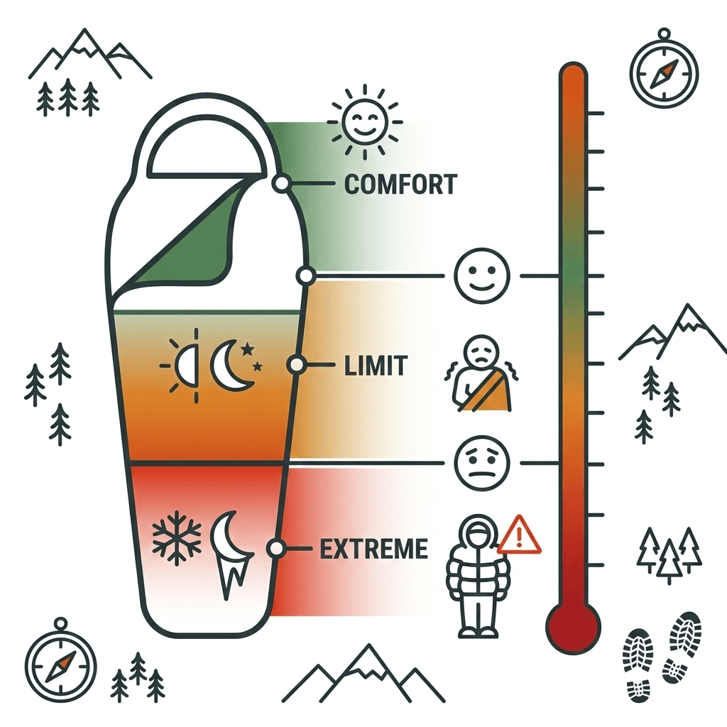 Schlafsack Temperaturbereiche Komfort Limit Extrem erklärt