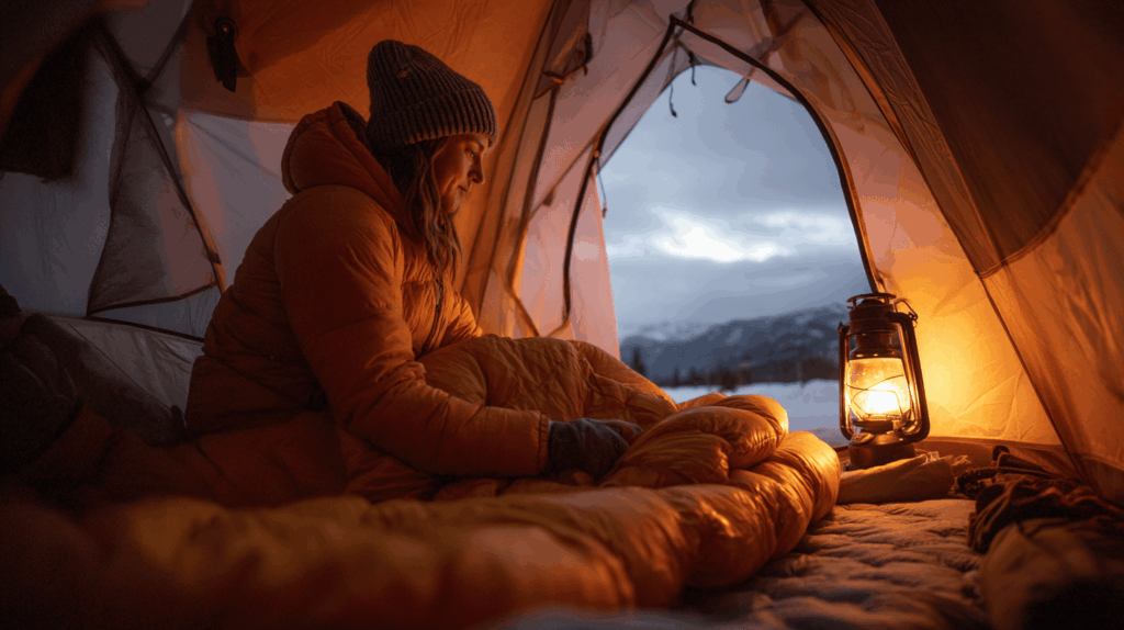 Warm schlafen im Schlafsack beim Trekking