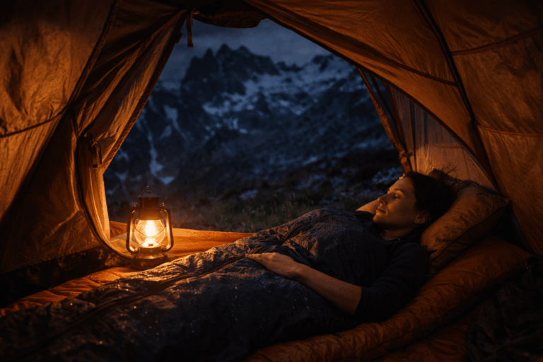 Schlafsack Komforttemperatur verstehen beim Trekking im Zelt