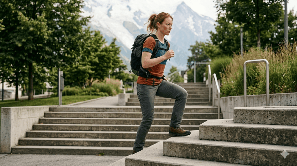 Step-ups als Training für Bergwanderungen