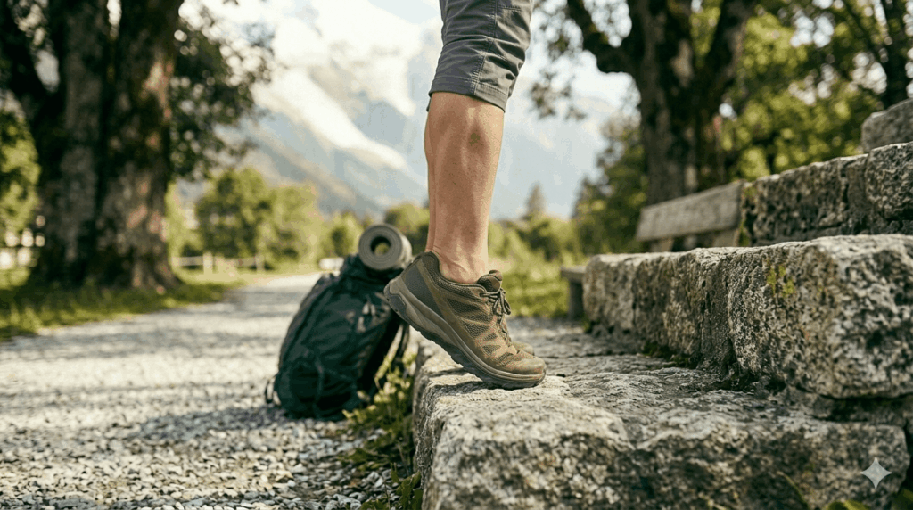 Wadenheben für mehr Trittsicherheit beim Wandern
